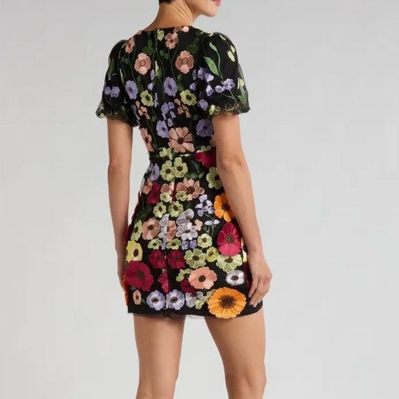 Adelyn Rae Floral Embroidered Sheath Dress - Picture 2 of 3